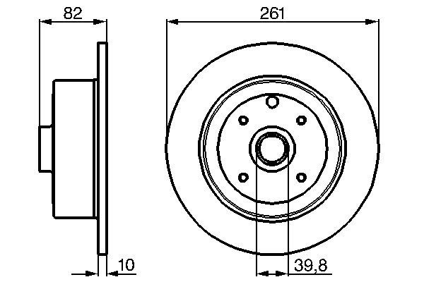 BOSCH Hátsó féktárcsa 0986478328_BOSCH