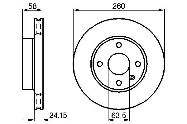 BOSCH Első féktárcsa 0986478346_BOSCH