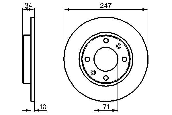 BOSCH Hátsó féktárcsa 0986478359_BOSCH