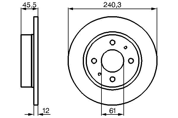 BOSCH Első féktárcsa 0986478368_BOSCH