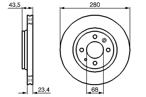 BOSCH Első féktárcsa 0986478375_BOSCH