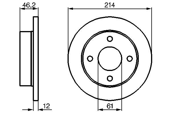 BOSCH Első féktárcsa 0986478389_BOSCH