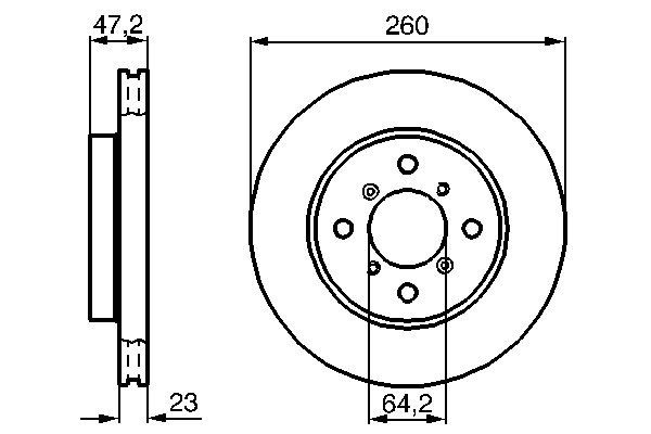 BOSCH Első féktárcsa 0986478415_BOSCH