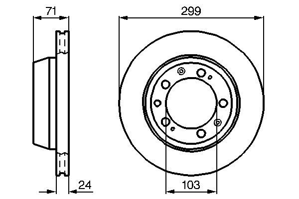 BOSCH Hátsó féktárcsa 0986478417_BOSCH