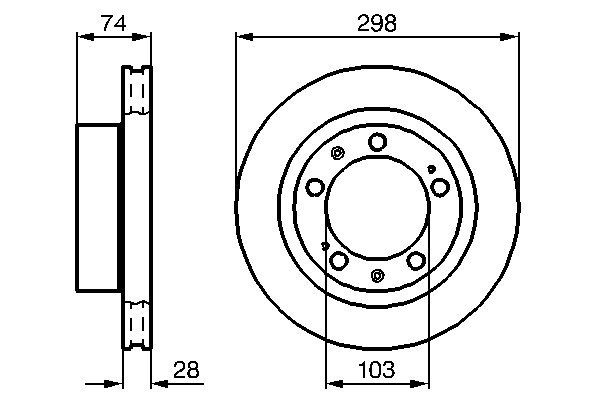 BOSCH Első féktárcsa 0986478418_BOSCH