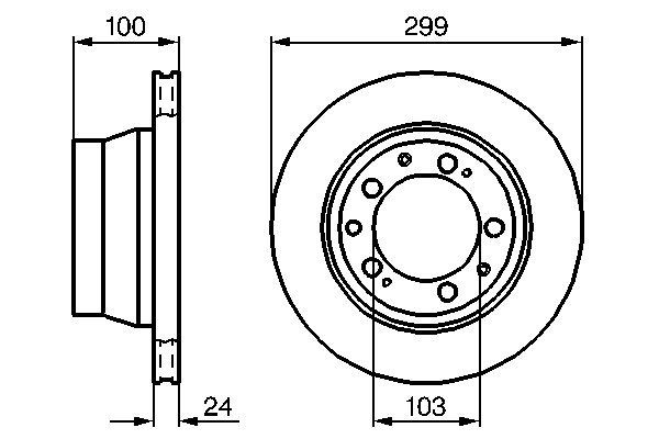 BOSCH Hátsó féktárcsa 0986478419_BOSCH