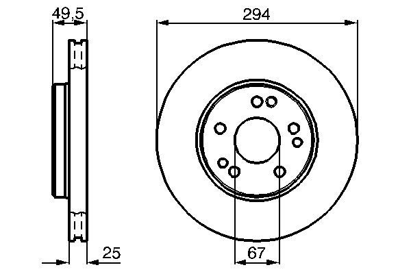 BOSCH Első féktárcsa 0986478428_BOSCH