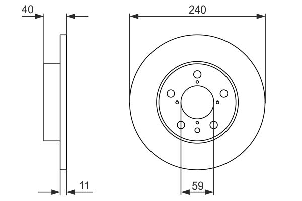 BOSCH Hátsó féktárcsa 0986478444_BOSCH