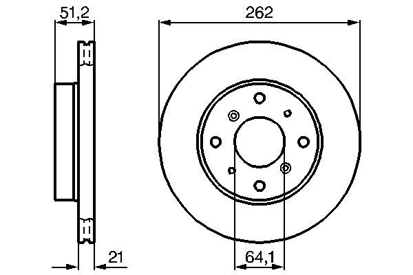 BOSCH Első féktárcsa 0986478447_BOSCH