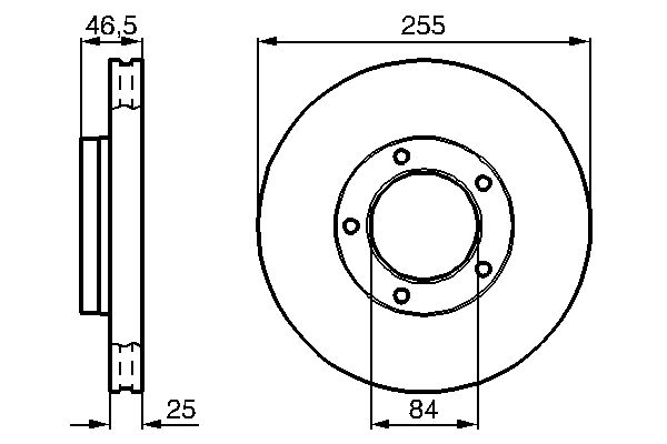 BOSCH Első féktárcsa 0986478452_BOSCH