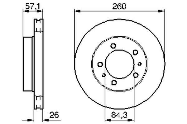 BOSCH Első féktárcsa 0986478484_BOSCH