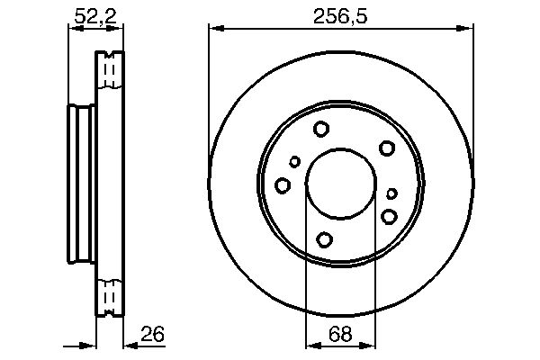 BOSCH Első féktárcsa 0986478485_BOSCH