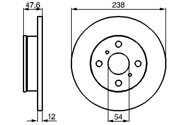 BOSCH Első féktárcsa 0986478506_BOSCH