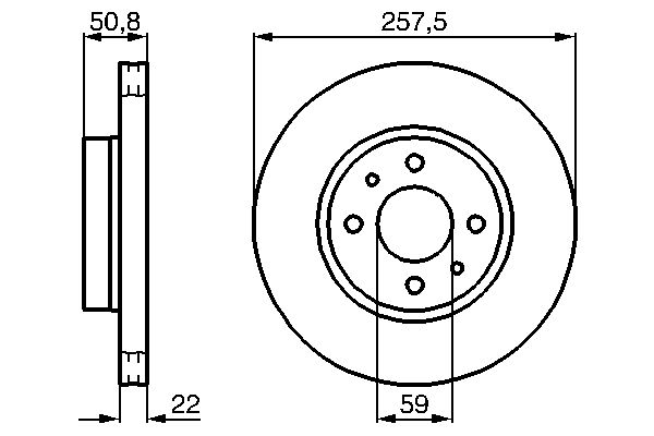 BOSCH Első féktárcsa 0986478512_BOSCH