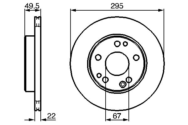 BOSCH Első féktárcsa 0986478525_BOSCH