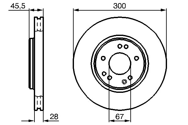 BOSCH Első féktárcsa 0986478526_BOSCH