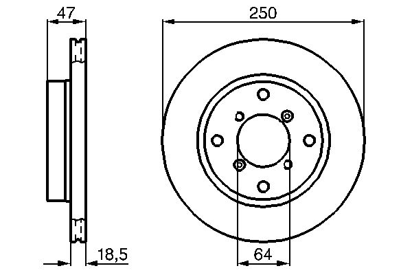 BOSCH Első féktárcsa 0986478540_BOSCH