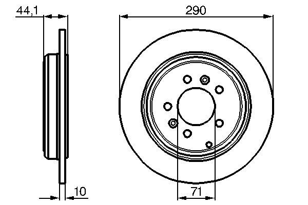 BOSCH Hátsó féktárcsa 0986478556_BOSCH