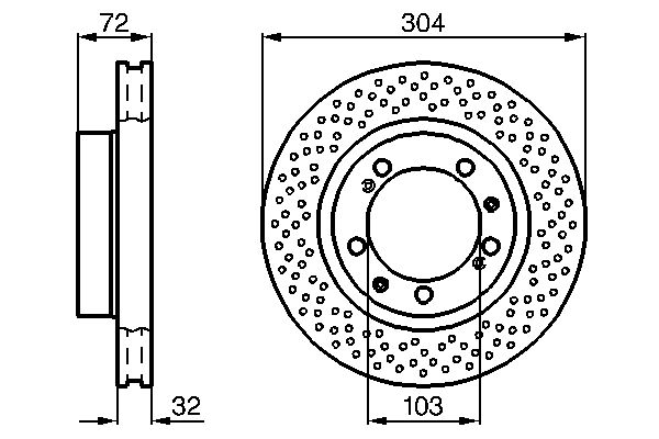 BOSCH Első féktárcsa 0986478597_BOSCH