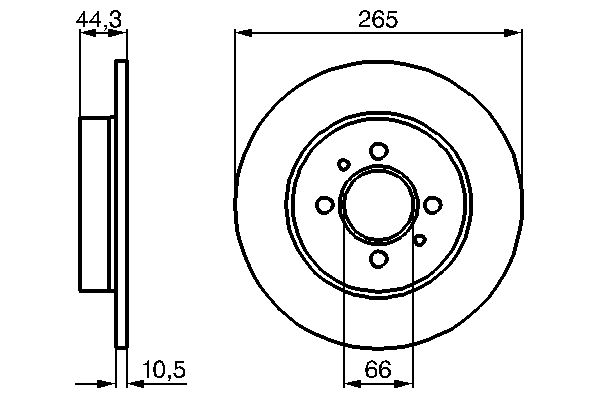 BOSCH Hátsó féktárcsa 0986478611_BOSCH