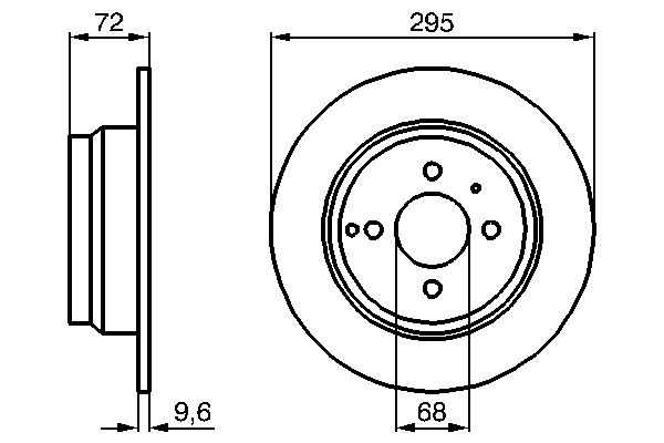 BOSCH Hátsó féktárcsa 0986478640_BOSCH