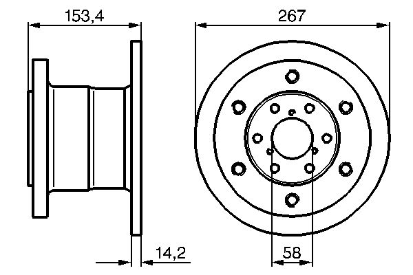 BOSCH Első féktárcsa 0986478647_BOSCH