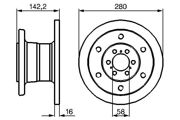 BOSCH Első féktárcsa 0986478649_BOSCH