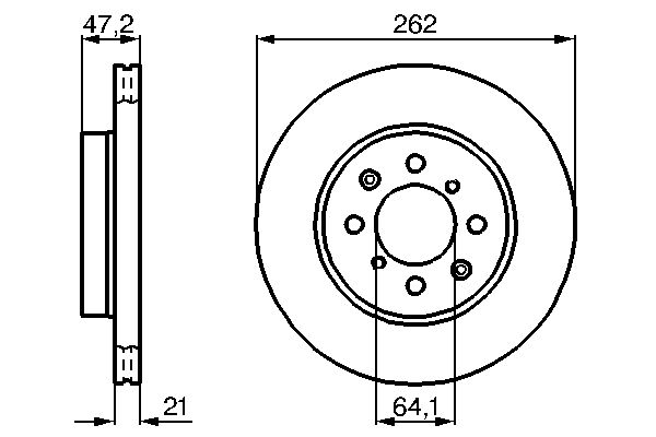 BOSCH Első féktárcsa 0986478657_BOSCH