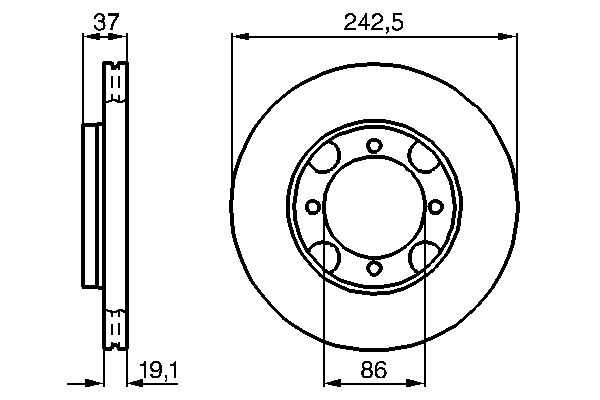 BOSCH Első féktárcsa 0986478665_BOSCH