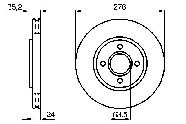 BOSCH Első féktárcsa 0986478670_BOSCH