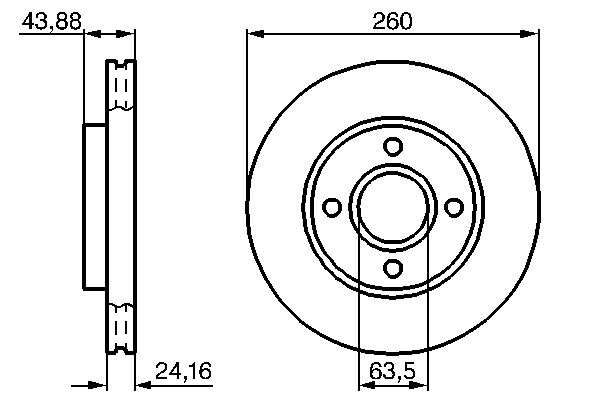 BOSCH Első féktárcsa 0986478671_BOSCH