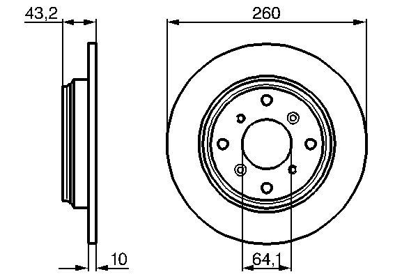 BOSCH Hátsó féktárcsa 0986478680_BOSCH