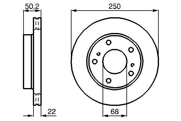 BOSCH Első féktárcsa 0986478685_BOSCH