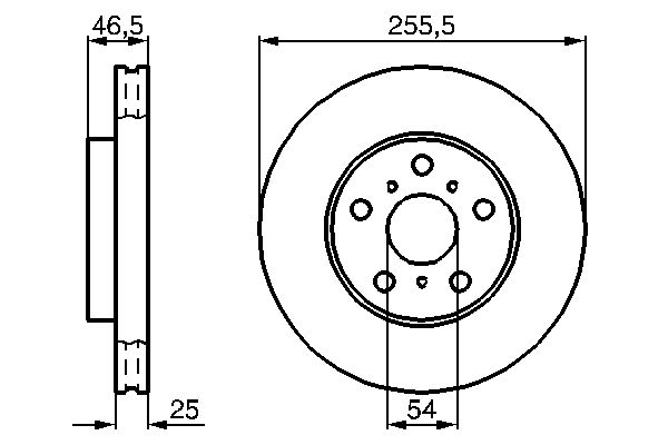 BOSCH Első féktárcsa 0986478724_BOSCH