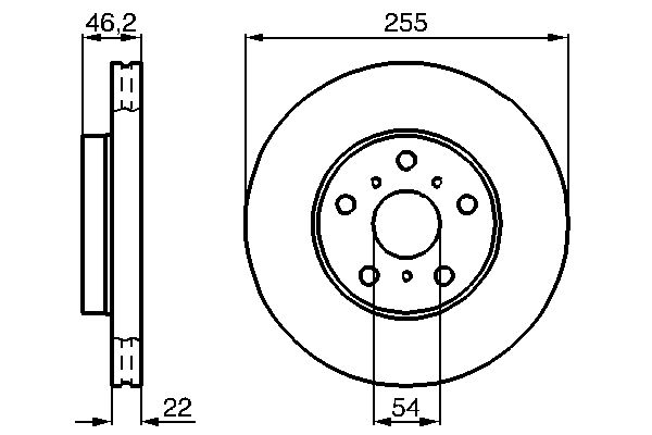 BOSCH Első féktárcsa 0986478725_BOSCH