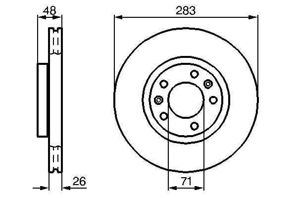 BOSCH Első féktárcsa 0986478732_BOSCH