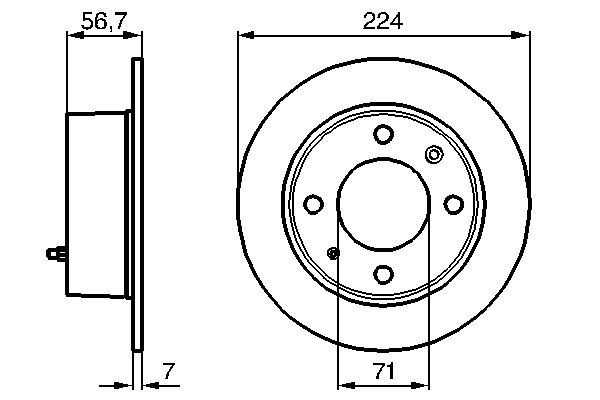 BOSCH Hátsó féktárcsa 0986478749_BOSCH