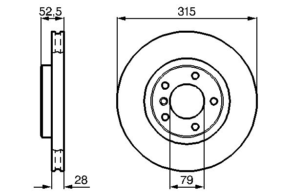 BOSCH Első féktárcsa 0986478762_BOSCH