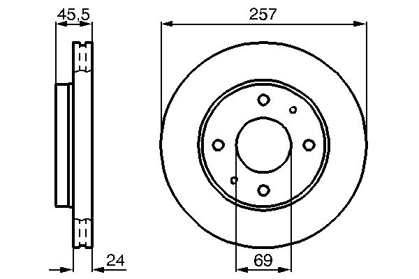 BOSCH 0986478774_BOSCH Első féktárcsa