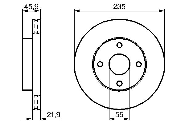 BOSCH Első féktárcsa 0986478787_BOSCH