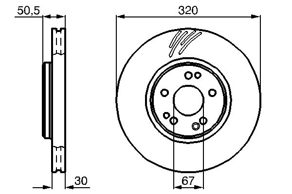 BOSCH Első féktárcsa 0986478791_BOSCH