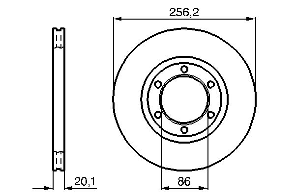 BOSCH Első féktárcsa 0986478802_BOSCH