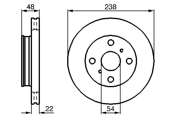 BOSCH Első féktárcsa 0986478857_BOSCH