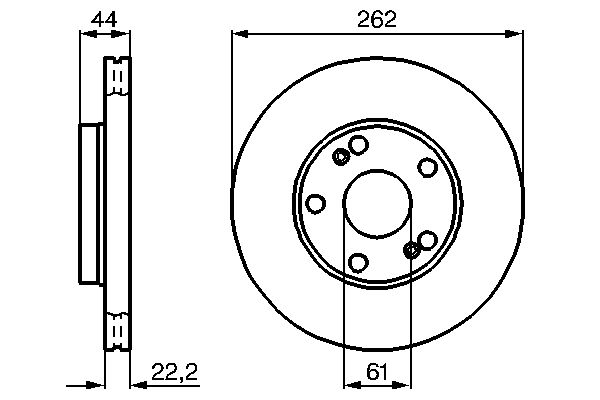 BOSCH Első féktárcsa 0986478864_BOSCH