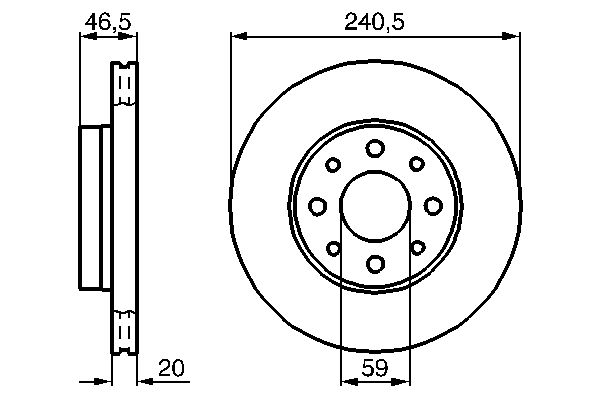 BOSCH Első féktárcsa 0986478878_BOSCH