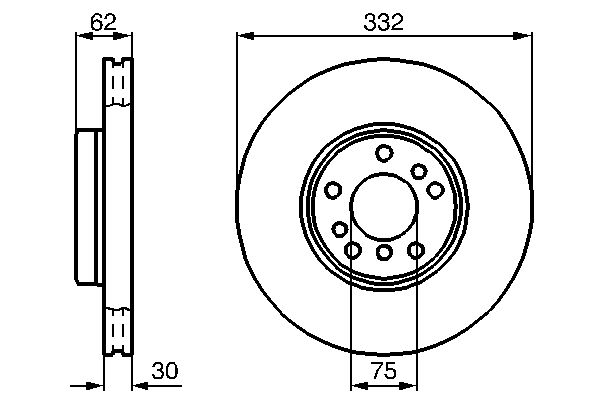 BOSCH Első féktárcsa 0986478973_BOSCH