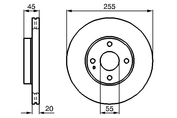 BOSCH Első féktárcsa 0986478996_BOSCH