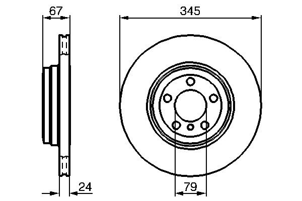 BOSCH Hátsó féktárcsa 0986479005_BOSCH