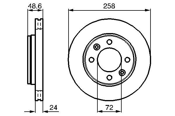 BOSCH Első féktárcsa 0986479008_BOSCH