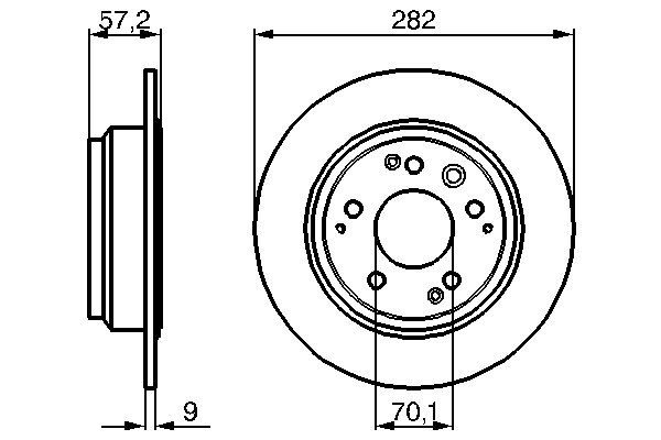 BOSCH Hátsó féktárcsa 0986479017_BOSCH